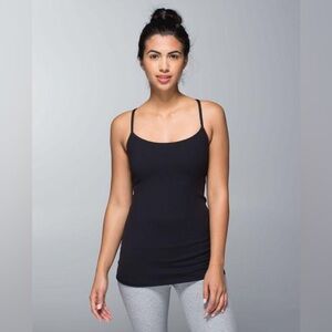 Lululemon black dancing warrior tank yoga top size 6